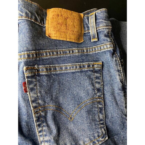 VTG 90s Levis 517 Jeans Boot Cut Slim Fit Size 11 Reg M Made in USA Distress - Picture 1 of 12